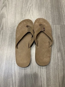 EUC Rainbow Leder Flip Flop braun Herren Größe XL 11-12 - Bild 1 von 5