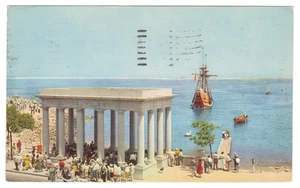 Plymouth Rock - Mayflower II - Plymouth Massachusetts Postkarte - Bild 1 von 2