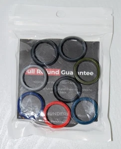 New 8 Pack Unisex ThunderFit Silicone Wedding Rings in Multiple Colors sz 8 - Picture 1 of 4