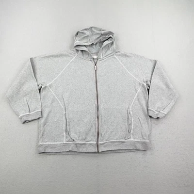 Carbon 2 钴连帽衫男式 XL 灰色全拉链运动衫夹克轻松凉爽 — 第 1/4 张图片