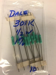 DALE 1/2W 301K    1% RESISTORS 10 PCS NOS - Picture 1 of 1