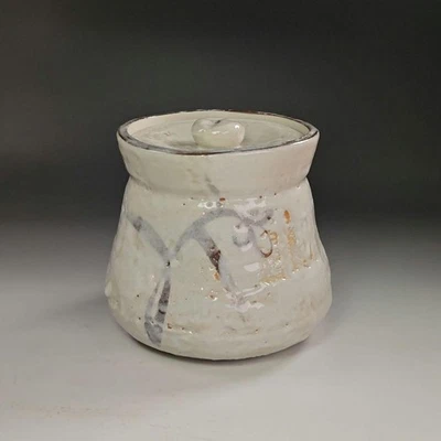 Tarro de agua Mizusashi Yamaguchi Jotetsu Shino con caja original Foto 1 de 4