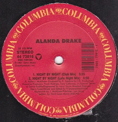 Alanda Drake - Night By Night (12") (Very Good (VG)) Columbia - 44 73816 - Image 1 of 2