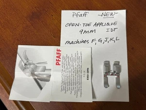 Pfaff Open-Toe Applique Foot 9mm for IDT System (F, G, J, K, L) 820213096 NEW - Picture 1 of 1