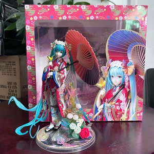 Hatsune Miku Kimono Figure Anime Girl Umbrella Statue Kawaii Doll Gift Toy - Picture 1 of 8