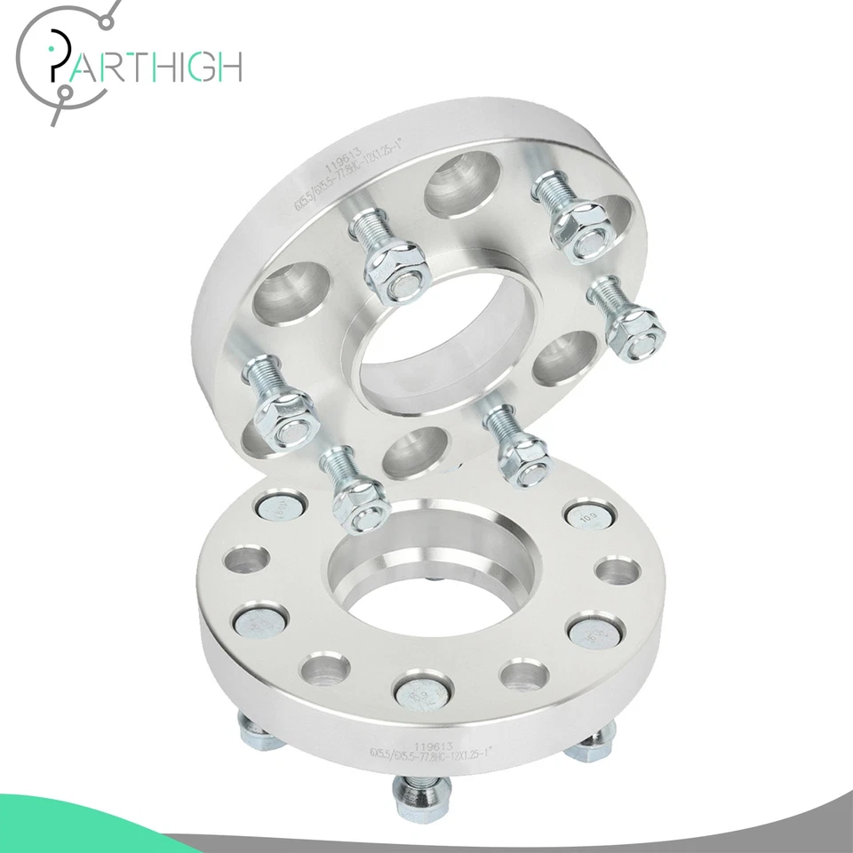 Espaciadores de rueda centrados en el cubo (2) 1" de grosor 12x1,25 para Nissan Titan 2004-2024 6x5,5 Foto 1 de 4