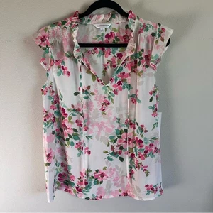 Counterparts Floral Print Blouse - Pink and Green - Picture 1 of 7