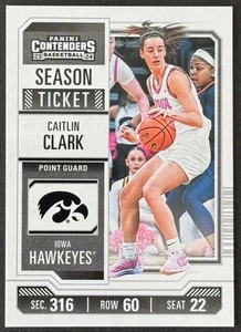 Boleto de temporada 2024 Panini CAITLIN CLARK Collection Contenders #CC4 envío gratuito - Imagen 1 de 2