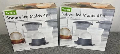 TOVOLO Lot of 2 Boxes Sphere Ice Molds 4 Packs (8 Total Ice Molds) New In Box - Image 1 of 4