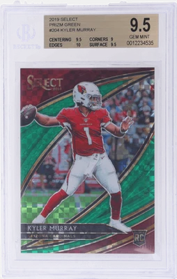2019 Panini Select Kyler Murray Field Level Green Prizm /5 BGS 9.5 Rookie RC - Image 1 of 2