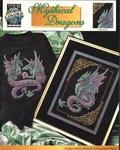 True Colors MYTHICAL DRAGONS Cross Stitch Chart Leaflet Sharon Southerland Pope - Picture 1 of 1