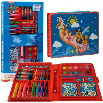 NICKELODEON, PAW PATROL, CHASE, MARSHALL, RUBBLE, Malkoffer Paw Patrol Koffer Schreibset Malset Chase Rubble Bastelset Bild malen
