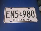 ONTARIO CANADA LICENSE PLATE TAG # EN5 980 EXPIRED OVER 3 YEARS