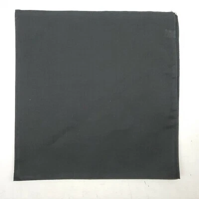Nuevo 100% Algodón Negro Sólido 22 X 22 Bandana Cabeza Envoltura Motocicleta Foto 1 de 4