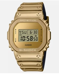 NEW Casio G-Shock G-Steel Metal Bezel Gold Dial Watch GM5600YMG-9 - Picture 1 of 2