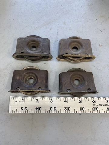 Vintage Steel Door Rollers Set Of 4 Cover