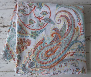 Cynthia Rowley Paisley Duvet Cover~Queen~Lightweight Cotton - Picture 1 of 5
