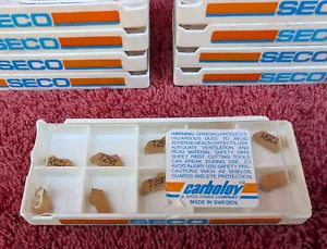 10 NEW in Pack SECO 150.10-3R6-14 05311 Cut Off Parting Grooving Inserts Gr T25M - Picture 1 of 3