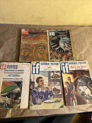 If : Worlds Of Science Fiction LOT Of 5 (Loose Covers On Some/Rough Shape) - Image 1 of 4