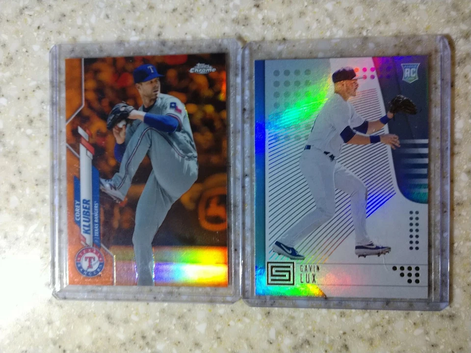 Corey Kluber 2020 Topps Chrome #41 Orange Refractor /25 & Gavin Lux RC STATUS - Image 1 of 4