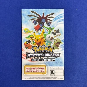 Pokemon Mystery Dungeon Gates to Infinity Mini-Flyer Promo Card 2013 - Picture 1 of 3
