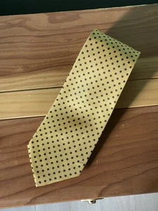 BIJOUX TERNER Yellow with Black Polka Dots 100% Silk Tie 63” - Picture 1 of 4