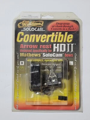 Mathew’s Solocam Convertible HD II Arrow Rest Black Left Hand SEALED NEW  - Image 1 of 2