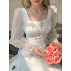 2022 Dress Woman Vintage Embroidered Floral Bell Sleeve Prom Dress