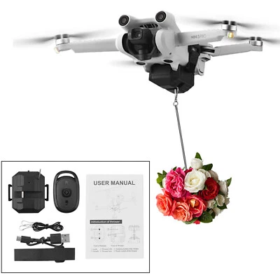 Fishing Bait Gift Thrower Airdrop for DJI Mavic 3/Air2/Air2S/Pro/Mini 3Pro Drone - Image 1 of 4