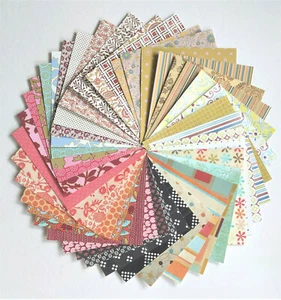 6x6 Scrapbook Paper 40 Sheets Vintage Floral Asian Inspired Paisley Stripes Dots - Picture 1 of 6