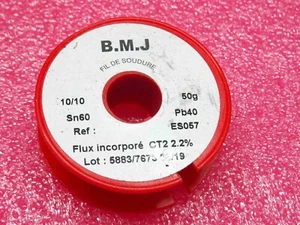 50gr BMJ welding wire coil ES057 10/10 1mm tin 60% lead 40% flux CT2 2.2% - Picture 1 of 1