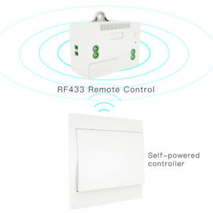 433MHz Wireless Remote Control Kinetic Self-powered No Battery Wall Light Switch
