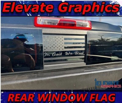 Calcomanías adhesivas de vinilo para bandera ventana trasera Toyota Tacoma 2005-2023 rayas 3M Foto 1 de 4