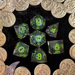 Dragon Eye Sharp Edge Liquid Core Grey Green Polyset - Picture 1 of 7
