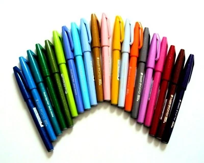 Pentel Brush Sign Pen SES15C Faserschreiber mit pinselartiger Spitze Pinselstift