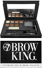 W7 Brow King Ultimate Eyebrow Kit - Shape, Define & Groom Palette - Professional