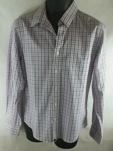 Camisa UNTUCKit Calce Ajustado Sin Arrugas Rosa Azul a Cuadros a Cuadros Algodón Botones M - Imagen 1 de 10