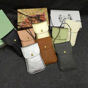Strap PU Leather Shoulder Bag Messenger Bag Cell Phone Neck Pouch Carrying Bag
