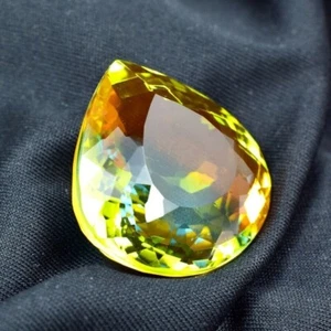 Natural 100 Ct Tourmaline Bi-Color/Multi-Color South Africa Pear Cut Gemstone - Picture 1 of 5