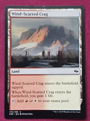 Magic The Gathering FATE REFORGED WIND-SCARRED CRAG land card MTG - Image 1 of 2