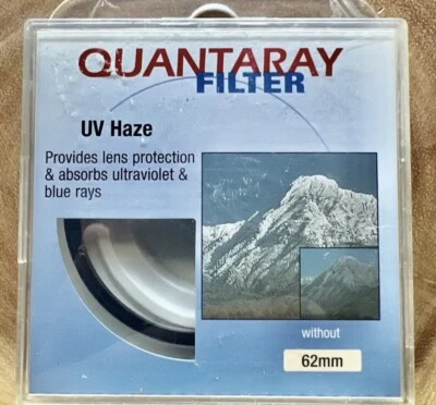 Quantaray UV Lens Filter 62mm Multi-Coated, Brand New! Fast Free Shipping!  NWT! - Image 1 of 4