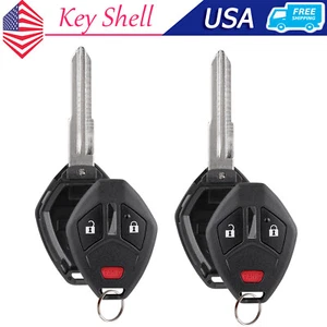 2 Replacement for 2007- 2012 2013 2014 2015 Mitsubishi Outlander Key Fob Shell - Picture 1 of 8