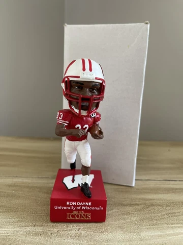 RON DAYNE Wisconsin Badgers BIG 10 Football Icons 4” Bobblehead NIB! Cover