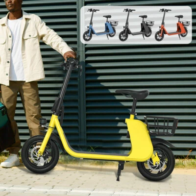 Bicicleta eléctrica plegable eléctrica 450W scooter eléctrico con asiento Ebike certificado UL 2849 Foto 1 de 4