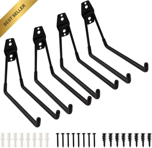 Garage Storage Hooks 7.5 Inch Heavy Duty Wall Mount Organizer Ladder Ski Chair T - Picture 1 of 12