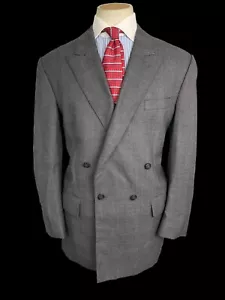 Bespoke Holland & Sherry Cloth Blazer 46R Double Breasted POW Check Full Canvas - Picture 1 of 12