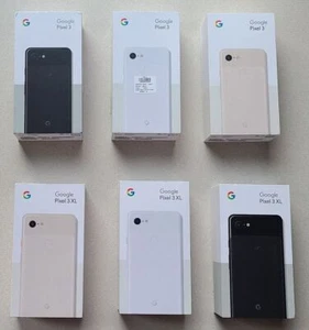 Véritable Google Pixel 3/3a/3a XL & Pixel 3 XL Noir/Blanc/Rose Boîte Vide - Photo 1 sur 19