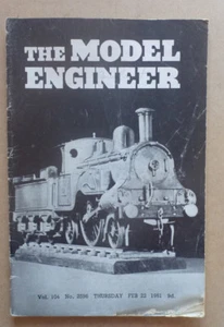 1951 MODEL ENGINEER MAGAZINE FEB 22 COVER: STEAM LOCOMOTIVE - Picture 1 of 2