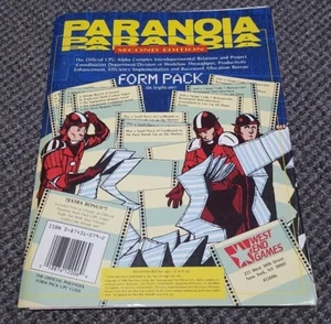 Form Pack - Paranoia Second Edition - West End Games 12006 - Complete - Picture 1 of 3