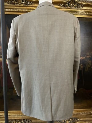 Joseph & Feiss 46L 40 x 28 2 Piece Taupe 100% Wool Hopsack 2 Button Suit - Image 1 of 4